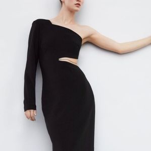 ZARA NWT ASYMMETRIC DRESS WITH CHAIN SIZE XL